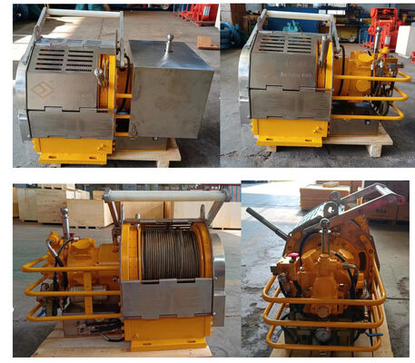 Pneumatic Motor Powered Manriding Winch with Planetary Deceleration Mechanism